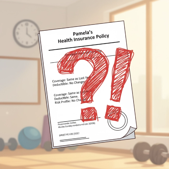 Pam revisa su póliza