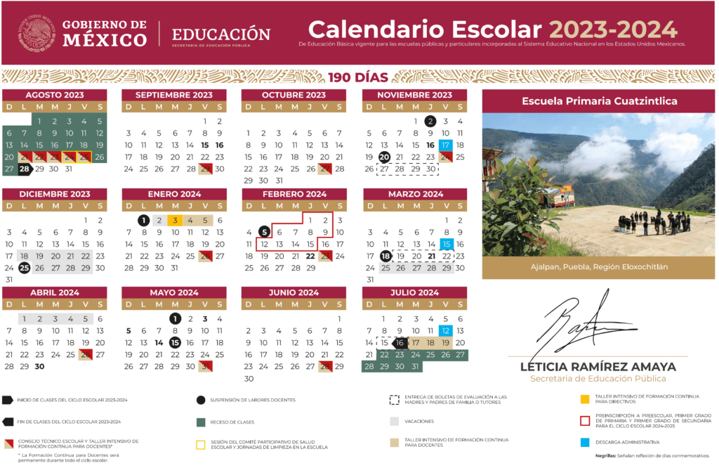 Calendario Escolar 20232024