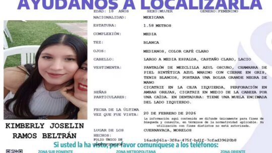 Feminicidio de Kimberly: hallan sin vida a estudiante de la UAEM tras 19 días de búsqueda